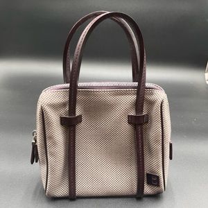 NWOT Bally Canvas Leather Purple Mini Handbag